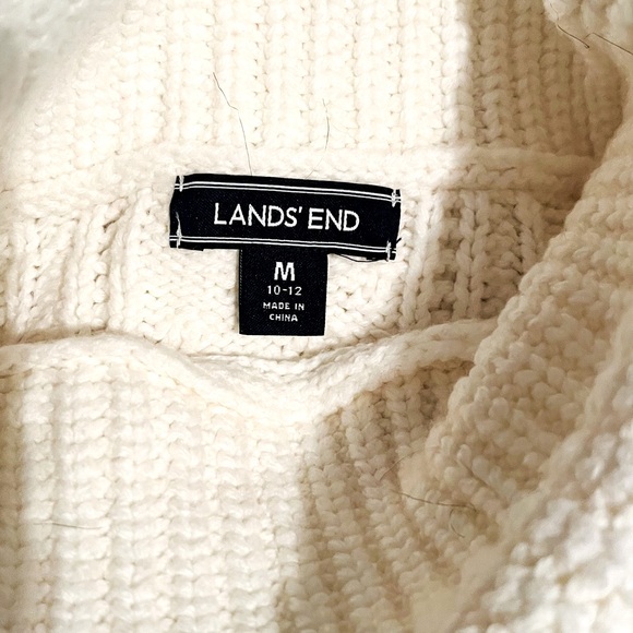 L.L. Bean Women’s Double Cable Crewneck Sweater - Picture 7 of 9